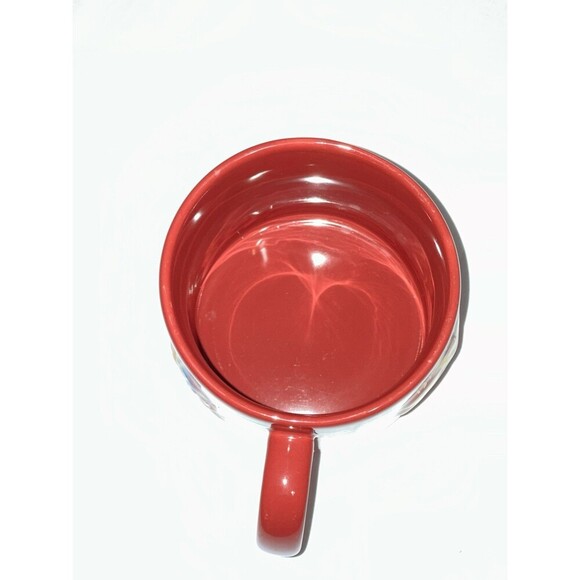 Disney Cruise Line Coffee Mug Cup 2013 Mickey Mouse Donald Duck Maroon - Picture 3 of 4